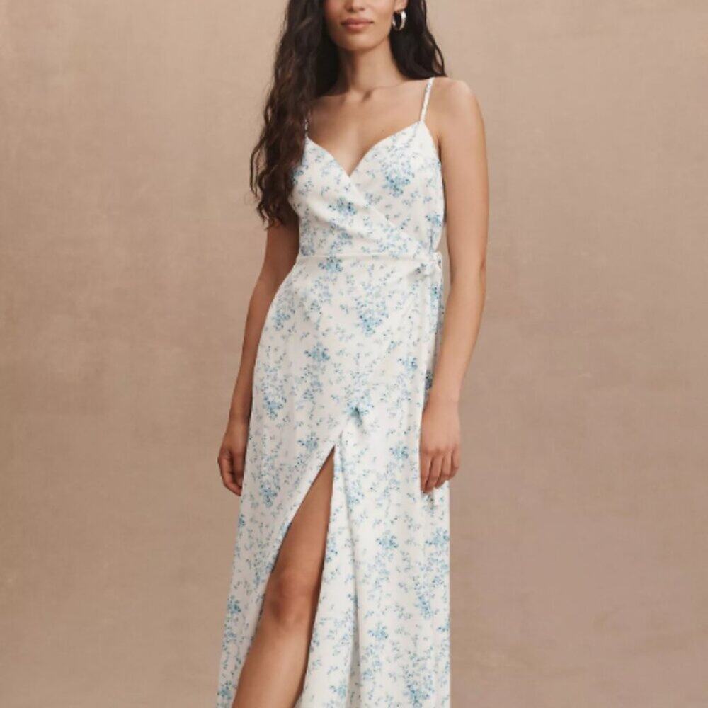 BHLDN Sachin & Babi Hazel V-Neck Maxi Wrap Dress